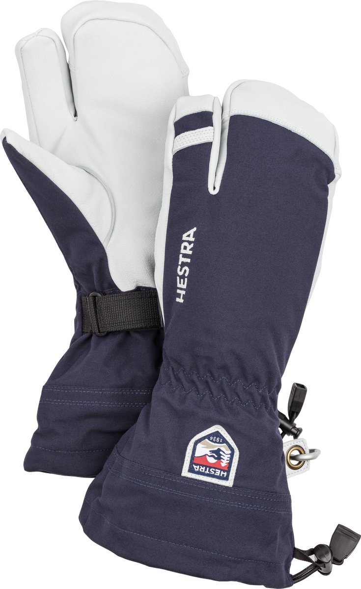 Hestra Army Leather Heli Ski 3 finger Rood