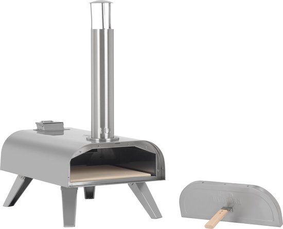 BIG HORN OUTDOORS Pizza Oven - Multi-Fuel Pellet & Gas Pizza Oven - Draagbare Outdoor Pizza Oven met Pizzasteen en Draagtas - Houtgestookt & Propaan Gas - RVS - 12 Inch — afbeelding 3