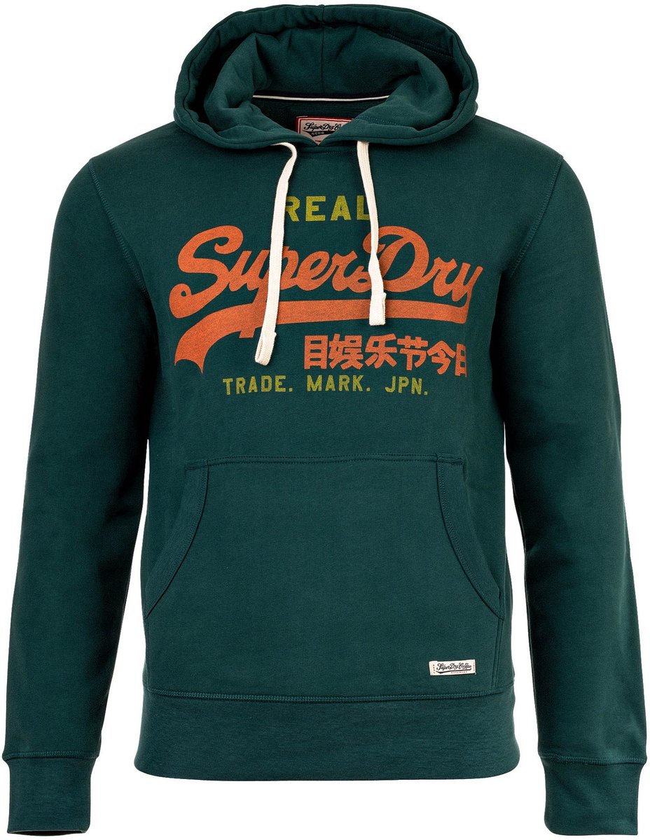 Superdry Vintage Logo Classic Hoodie Heren Hoodies Groen
