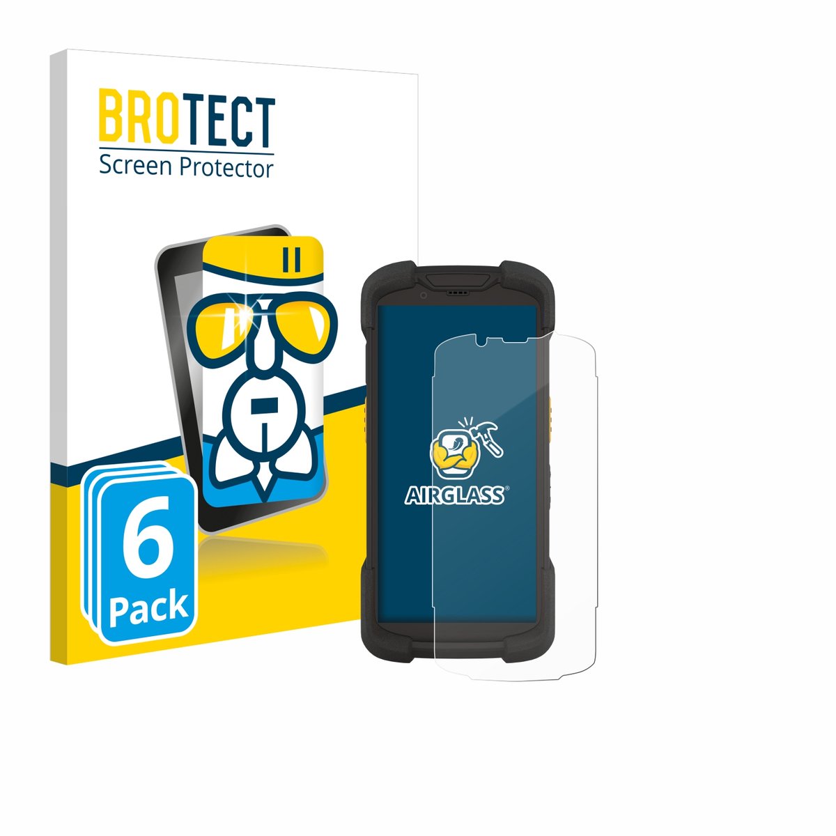 Screenprotector 6 Stuks voor Zebra TC73 Beschermglas transparant