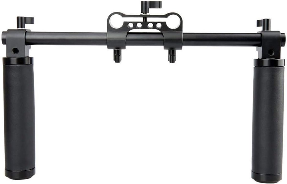 Camera Handvat Kit - Stabilisator Handgreep - Video Opnames Stabiliseren - Verstelbare Rozet Arm - 30 cm Lange Stang - Zwart