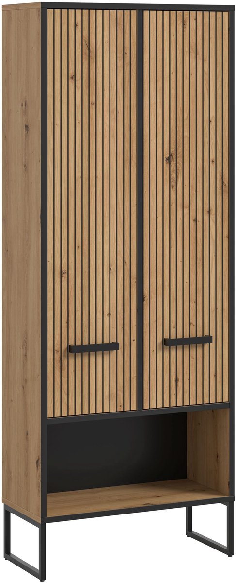 xonox.home brede hoge kast Bagno artisan eiken imitatie B/H/D: 59x159x32 cm