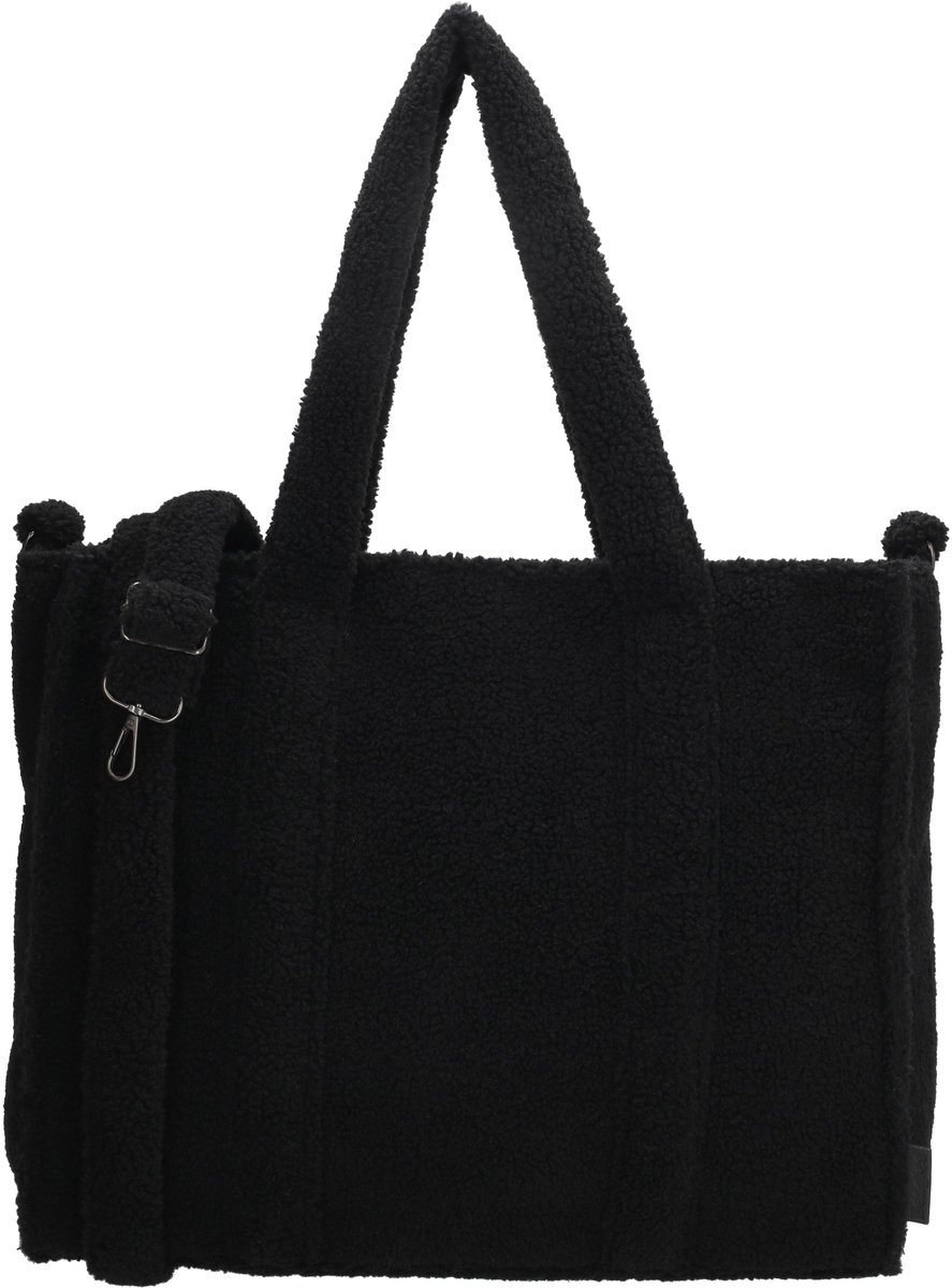Beagles Lugo Shopper - Teddy Tas - 15,6 inch Laptopvak - Schoudertas - Handtas - Dames Tas - Laptoptas - Werk - School - Tote Bag - Dames Tas - Zwart