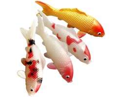 4 Stuks Realistische Kunstmatige Koi Karper en Goudvis Decoratie, Perfect voor Vijver en Aquarium, Ideaal als Landschapsdecoratie en Fotografie Accessoire