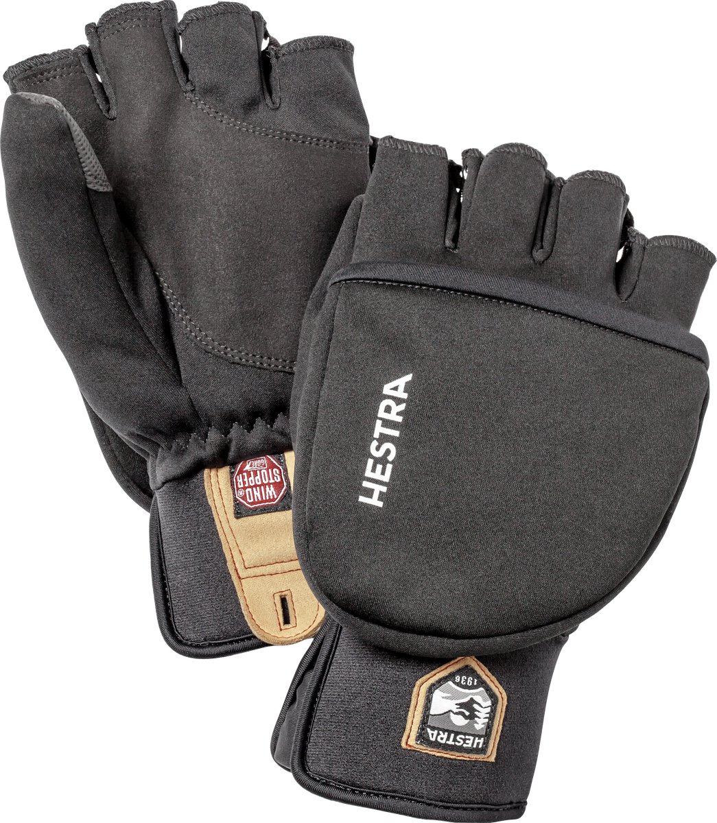 Hestra Windstopper Pull Over mitt 35141-100-7 11 Zwart