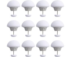 12 paddenstoelvormige dekbedovertrekclips, antislip, voor het stevig vastzetten van het dekbedovertrek, met één klik te ontgrendelen, geschikt voor dekens, lakens, gordijnen, sokken en matrashoezen (wit).