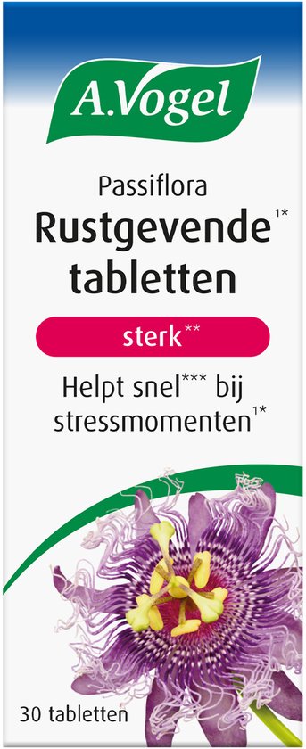 A.Vogel Passiflora Rustgevende sterk tabletten - Helpt lichaam en geest snel tot rust te komen - 30 st