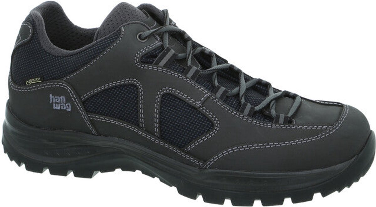 Hanwag Gritstone II Wide Gtx Heren Lage Wandelschoen Asphalt/ 6/39 5 Zwart