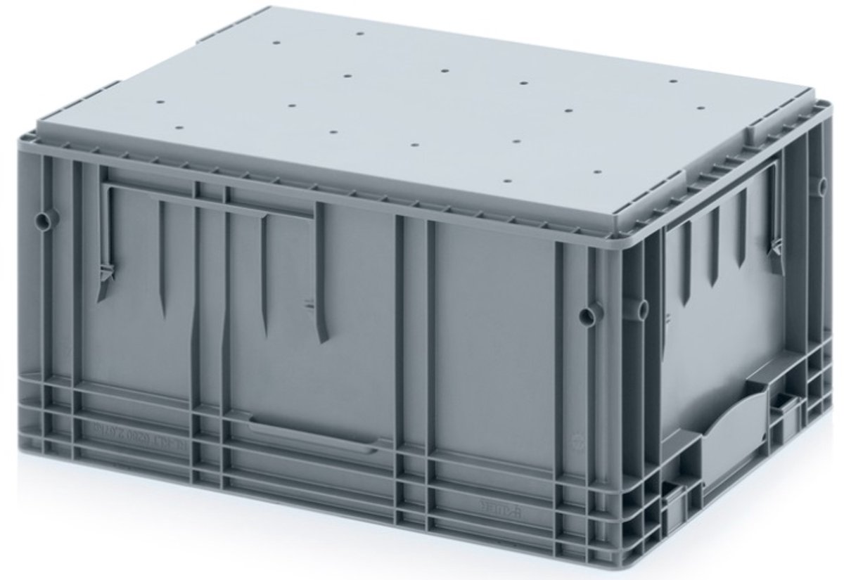HHV Stapelbare boxen | Zilvergrijs RAL 7001 | Lengte: 60cm |Hoogte: 28cm | Breedte: 40cm