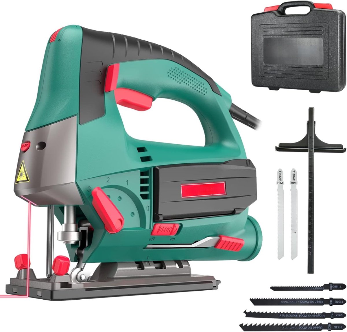 DDStar® Decoupeerzaag - Decoupeerzaag met accu - Decoupeerzaag met koffer (W) - 800W - Groen