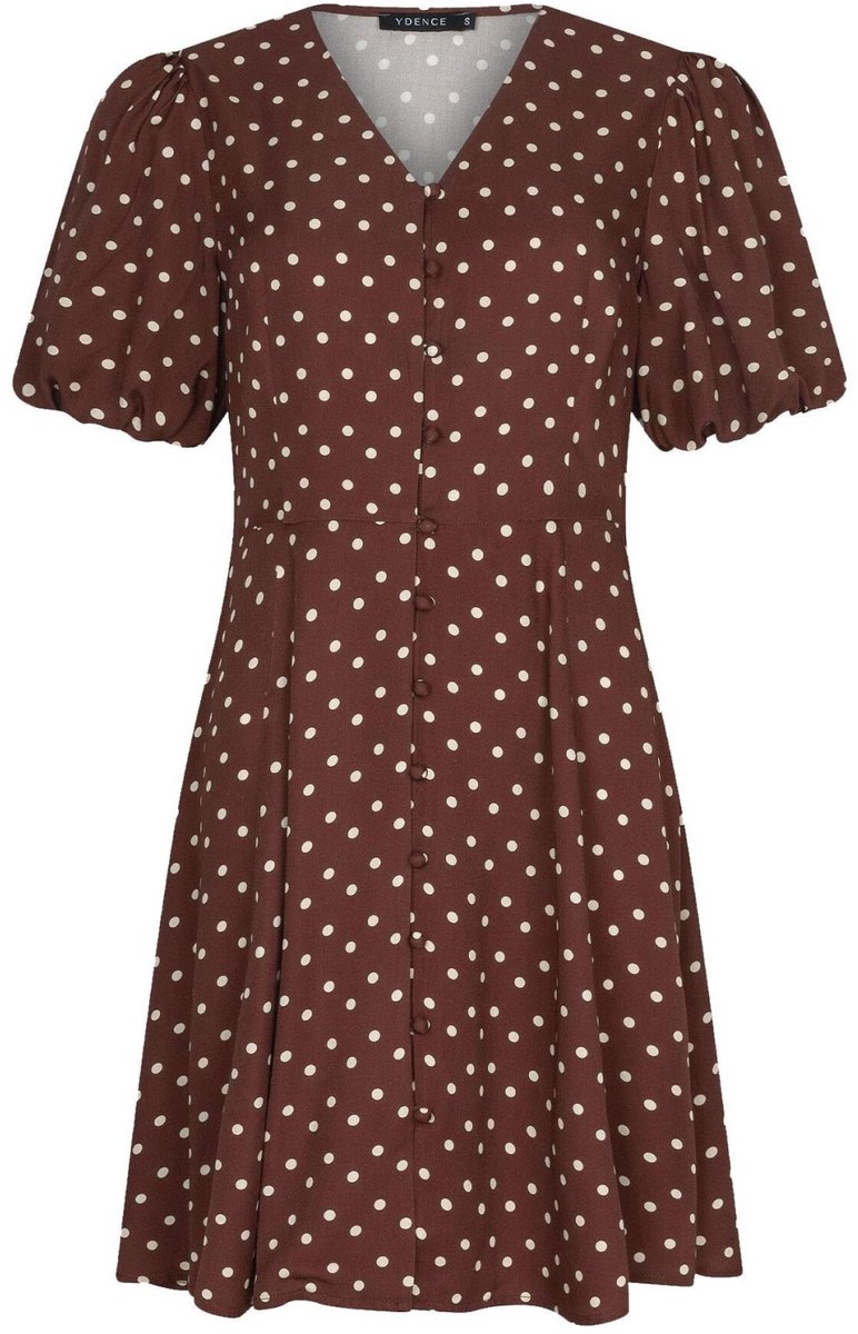 Ydence Dress Amaya Dames - Jurk - Bruin - Maat XS