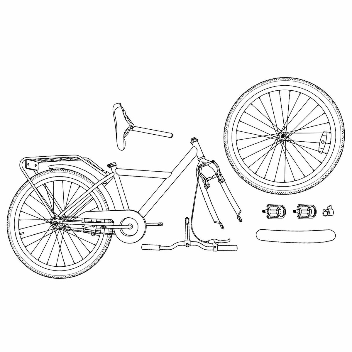 VidaXL Kinderfiets 18 Inch voor 5-7 jaar oud Paars