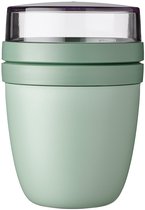 Mepal Lunchpot - 500 + 200 ml - Yoghurt en Muesli beker to go - Geschikt voor vriezer, magnetron en vaatwasser - Ellipse - Nordic sage