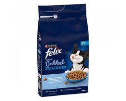 Felix Kattenvoer Droog Dubbel Zo Lekker Senior Kip & Kalkoen - 4 kg