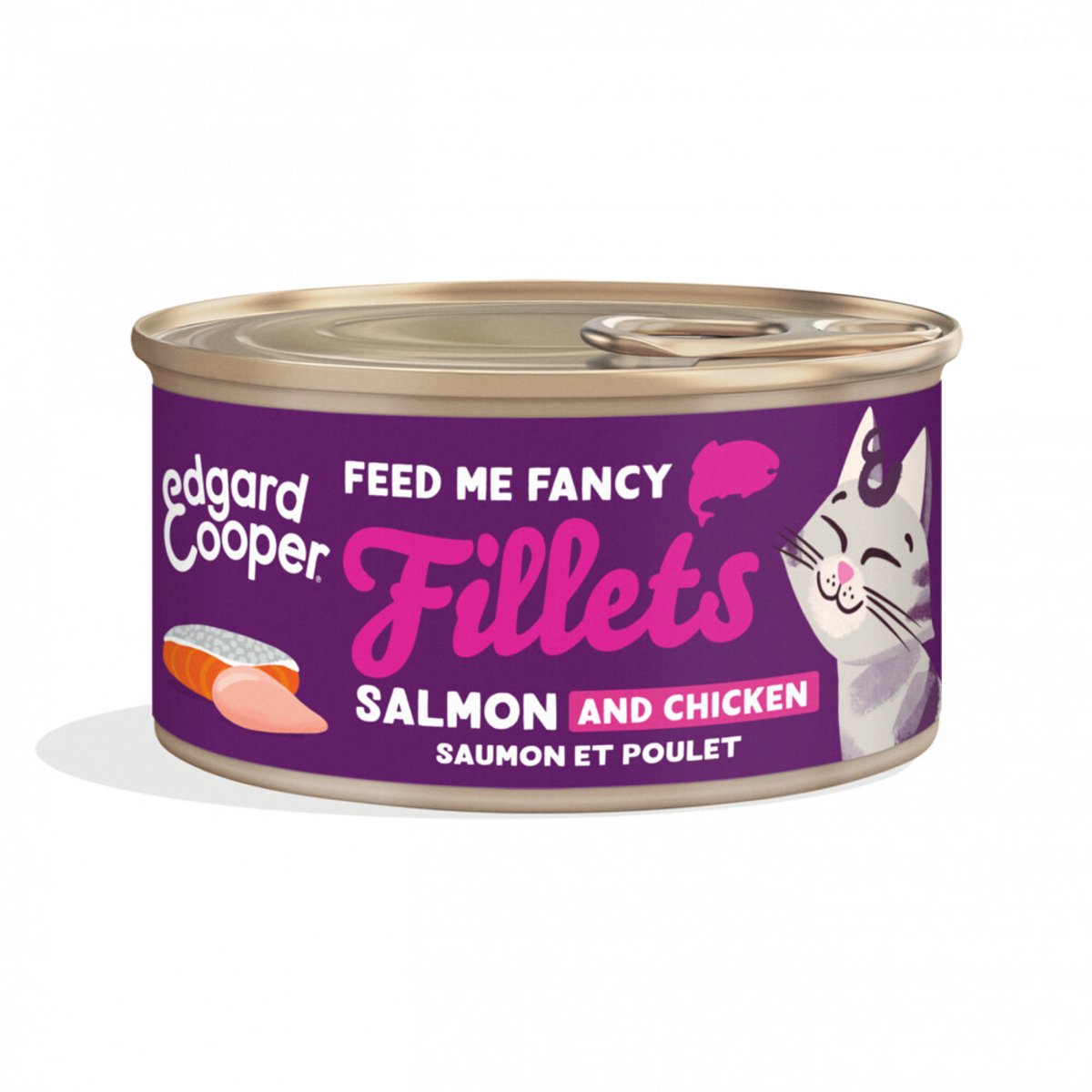 Edgard & Cooper Edgard & Cooper Kattenvoer Fillets Zalm & KIp - 24 x 70 gr - Voordeelverpakking