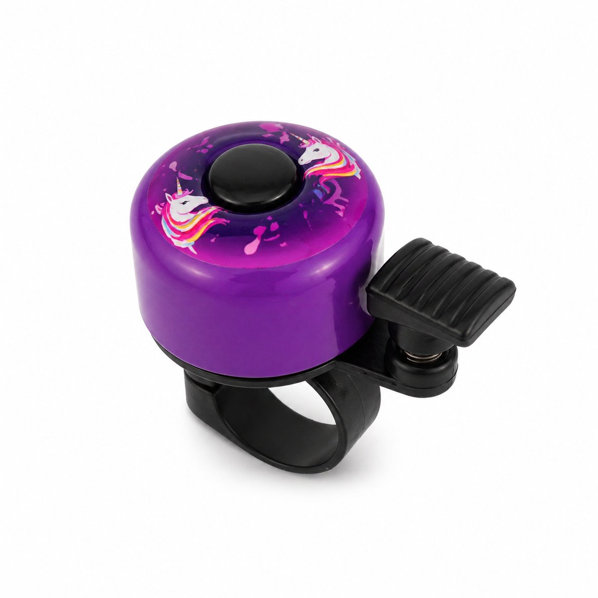 Fardmell Paarse Kinderfietsbel met Eenhoorn – Universele Fietsbel 22mm – Luid & Helder Geluid – Geschikt voor Kinderfiets, Step & Loopfiets
