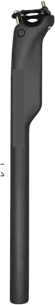 Fiets Zadelpen - Onderdeel Zitje - Comfortabel Fietsen - Lichtgewicht Carbon - 272 x 400 mm - Mat Zwart