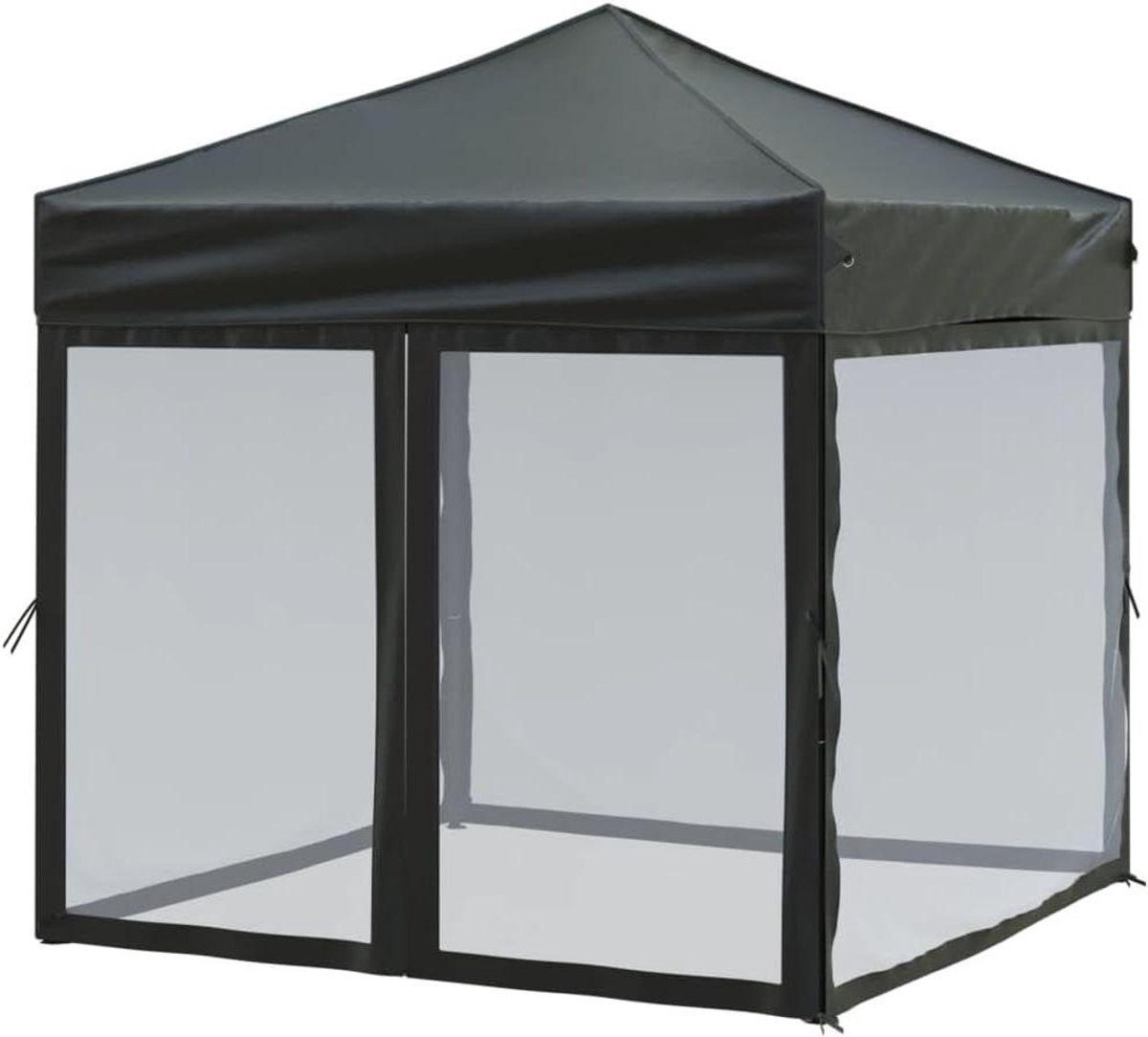 Opvouwbare Partytent - Feest Paviljoen - Buitenfeesten Organiseren - Waterafstotend Weefsel - 2 x 2 Meter - Zwart