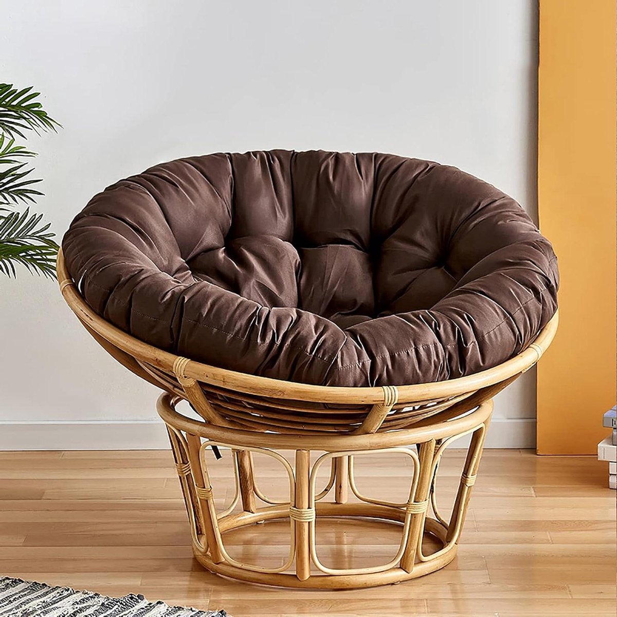 Stoelkussen Rond - Zitkussen Dik - Hangmat Comfort - Afneembaar en Wasbaar - 105 x 105 cm