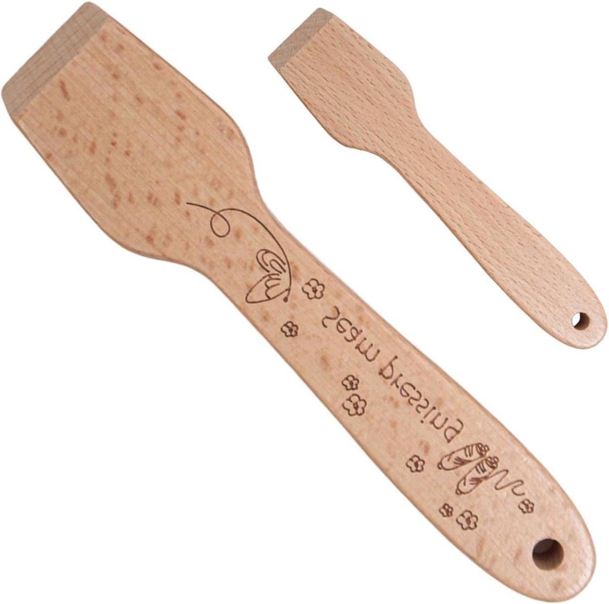 Naaigereedschap - Stevig persgereedschap - Naden gladstrijken - Ergonomisch handvat - 17 cm - Houtkleur