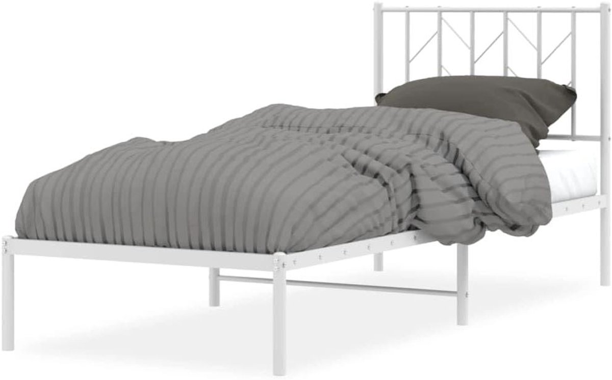 Bedframe met hoofdeinde - Stalen bedbasis - Slaapkamer inrichten - Robuuste staalconstruct
