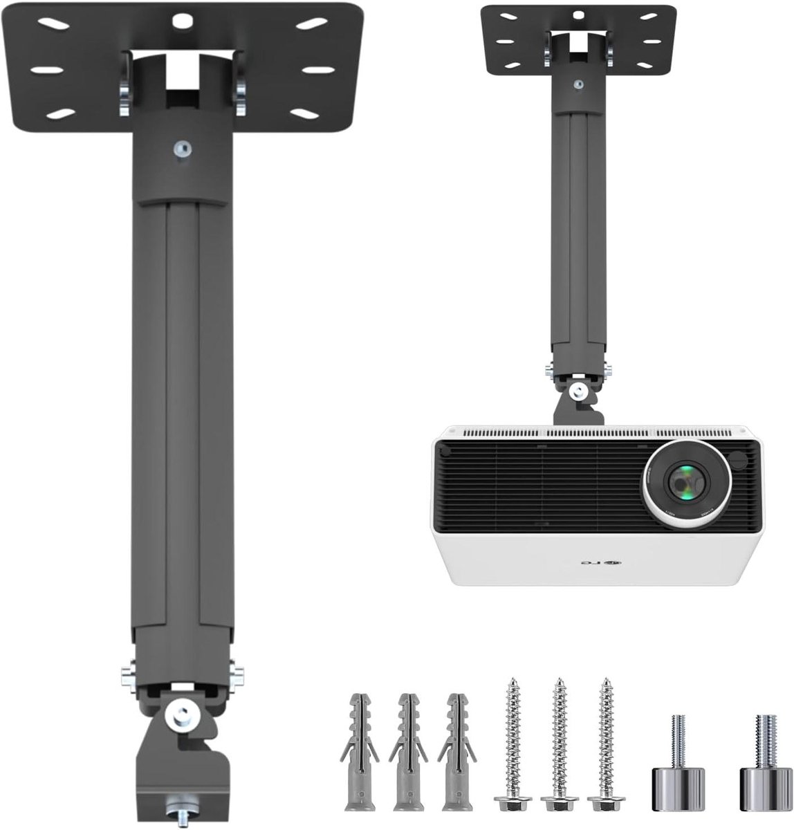 Projectorhouder - Beamerbeugel - Thuisbioscoop - Verstelbaar - 54 cm - Zwart