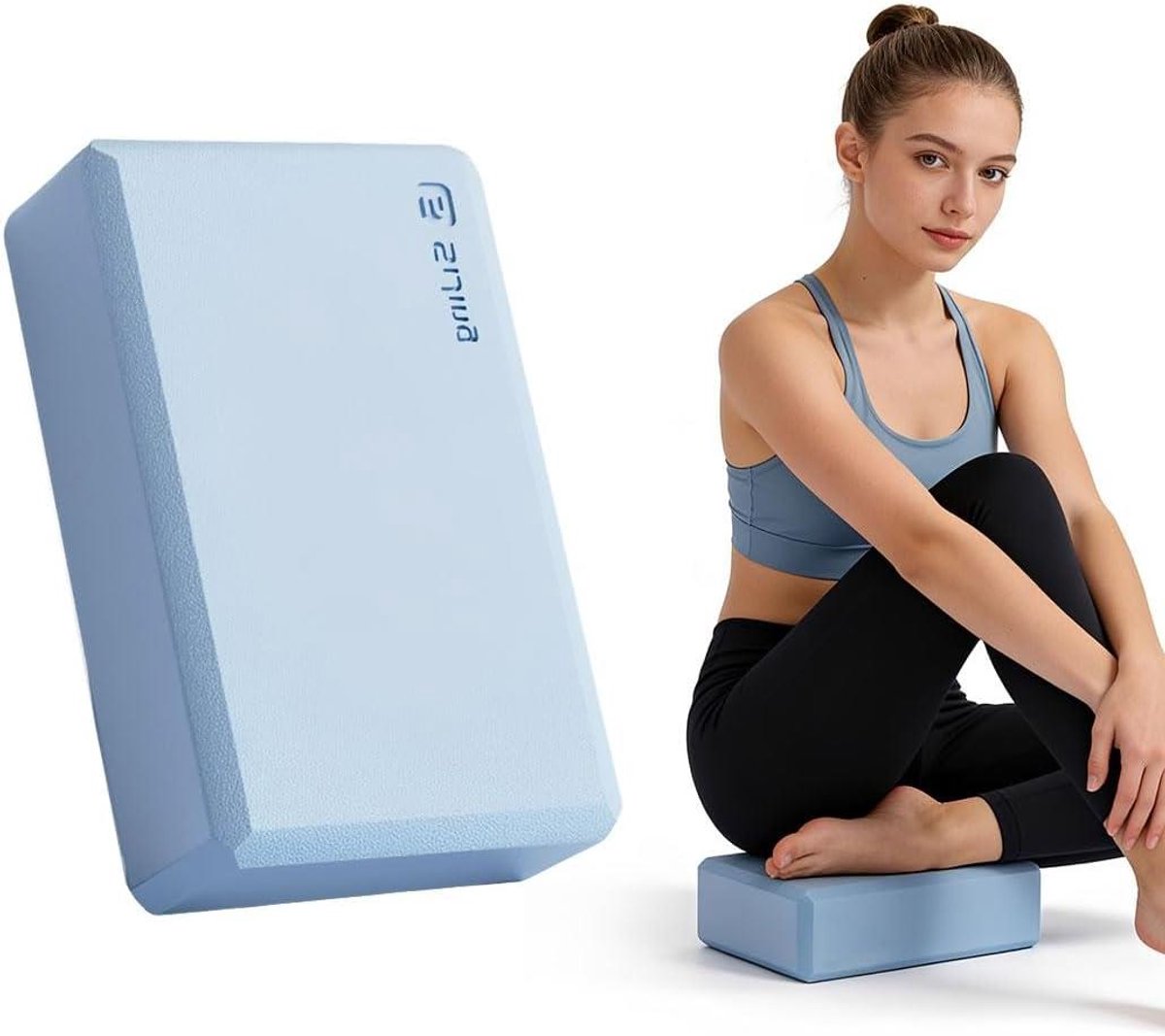 Dansblok - Yoga blok - Balans verbeteren - Hoge densiteit schuim - 23 x 15 x 7.5 cm - Blauw