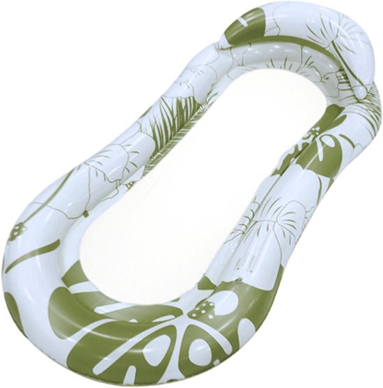 Zwembadstoel - Drijvend vlot - Zomerse ontspanning - Duurzaam PVC - 160 x 90 cm - Groen — afbeelding 4