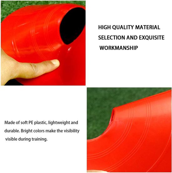 Voetbal Training Kegels - Sport Marker - Sport Training - Duurzaam PE Materiaal - 15 Stuks Set - Kleurrijk — afbeelding 2