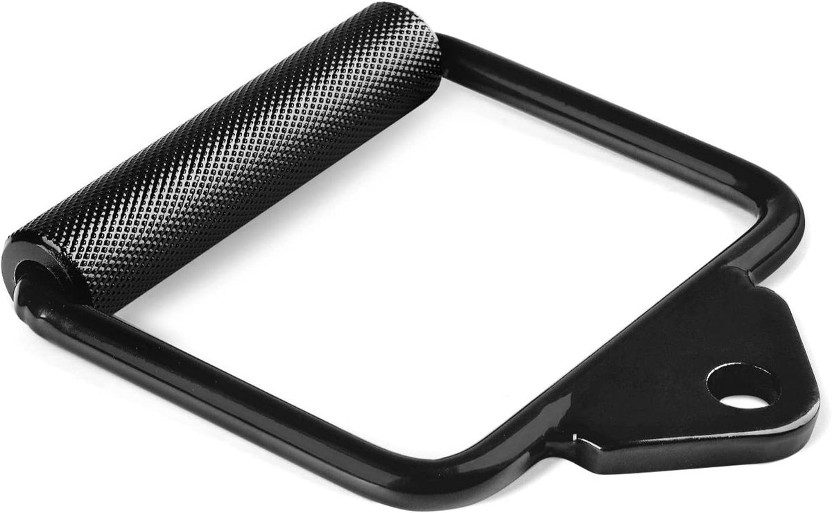 D Handle - Zværtgreep - Kracht Training - Antislip Grip - 15.5cm Lengte - Zwart