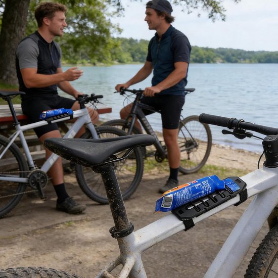 Gelhouder Fiets - Outdoor Accessoire - Tijdens het Rijden - Lekvrije PP5 Houder - 129 cm - Zwart — afbeelding 4