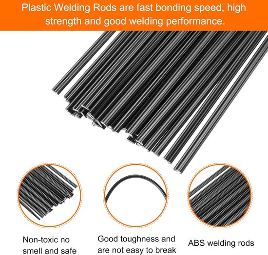 Kunststof Lasstaven - ABS Strips - Kunststof Reparatie - Eenvoudig Verwerkbaar - 50 Stuks - Zwart — afbeelding 4
