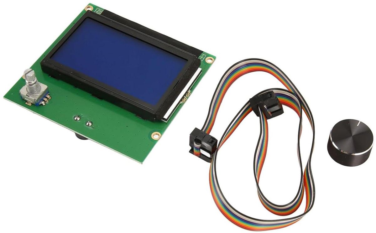 LCD Displaybord - 3D Printeronderdelen - Printer Reparatie - Compact Lichtgewicht - 13x12x5 cm - Zwart