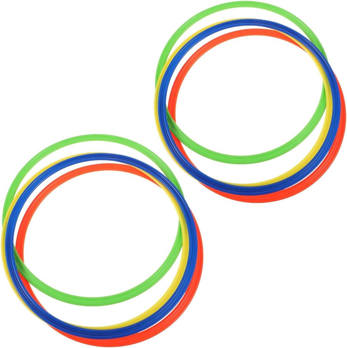 Agility Ringen Set - Fitness Hoepels - Snelheidstraining Voetbal - Duurzaam Plastic Ontwerp - 8 Stuks 30cm - Diverse Kleuren