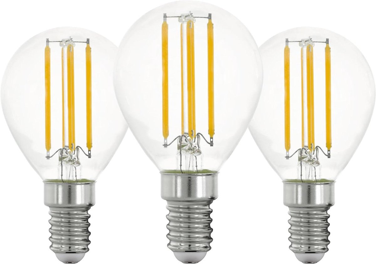 LED Filament Lampen - Edison Gloeilampen - Sfeervolle Verlichting - Energiezuinig Alternatief - Set van 3 - Transparant