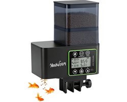Aquarium Voederautomaat - Automatische Dispenser - Vis Voeren - Oplaadbaar met Timer - 510 ml - Zwart