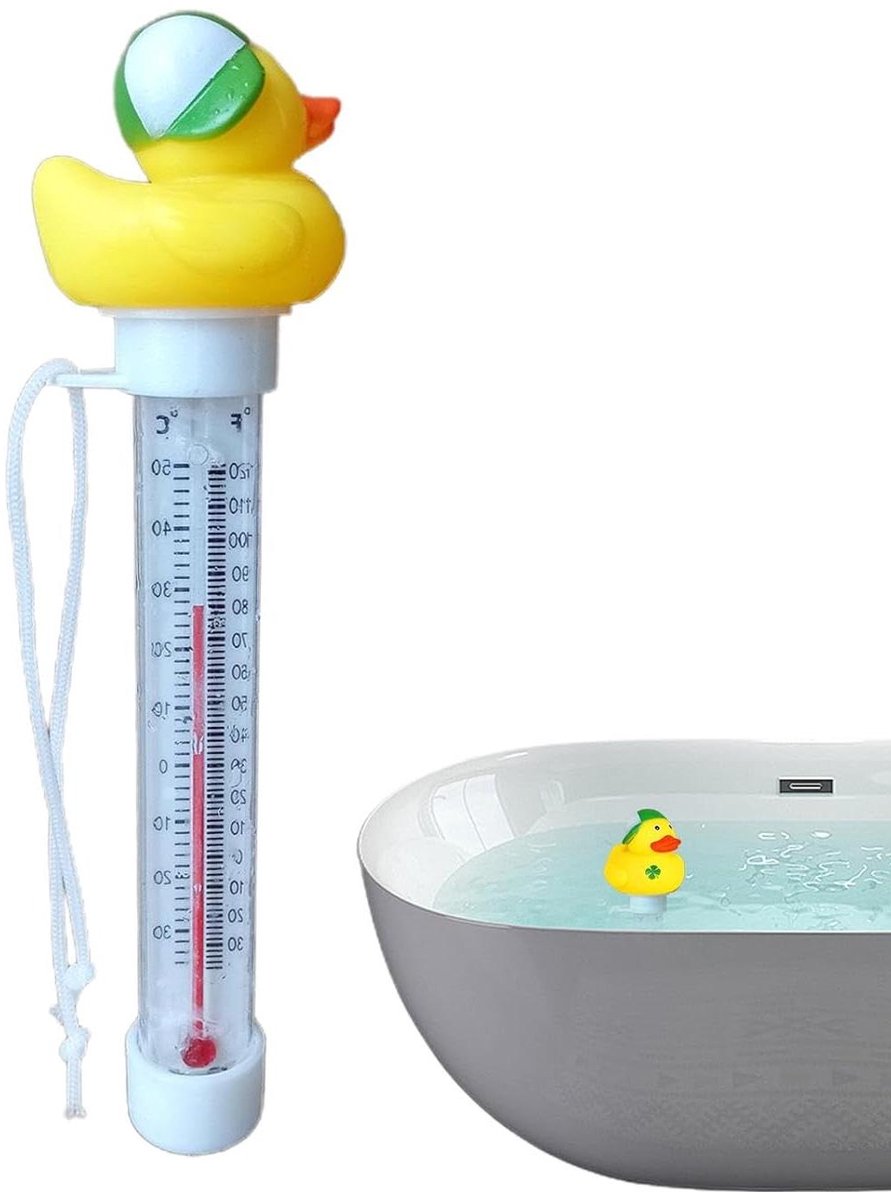 Zwemband Thermometer - Water Temperatuurmeter - Zwembad Controleren - Schattig Eend Design - 20 cm Lengte - Hip Hop Eend