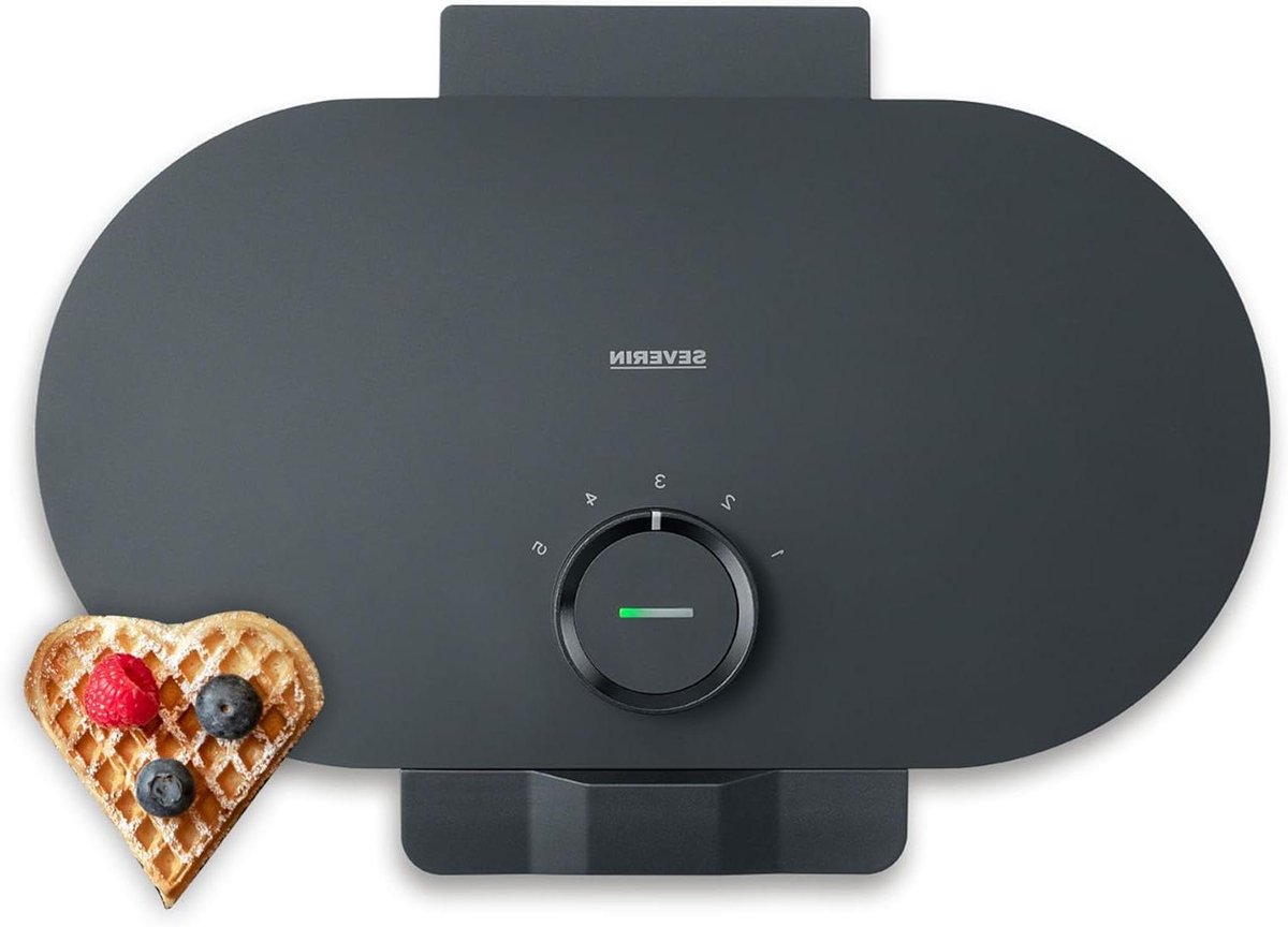 Dubbel Wafelijzer - Hartvormige Wafels - Lekkere Wafels Bakken - PFAS-vrije Coating - 1200 Watt - Mstates