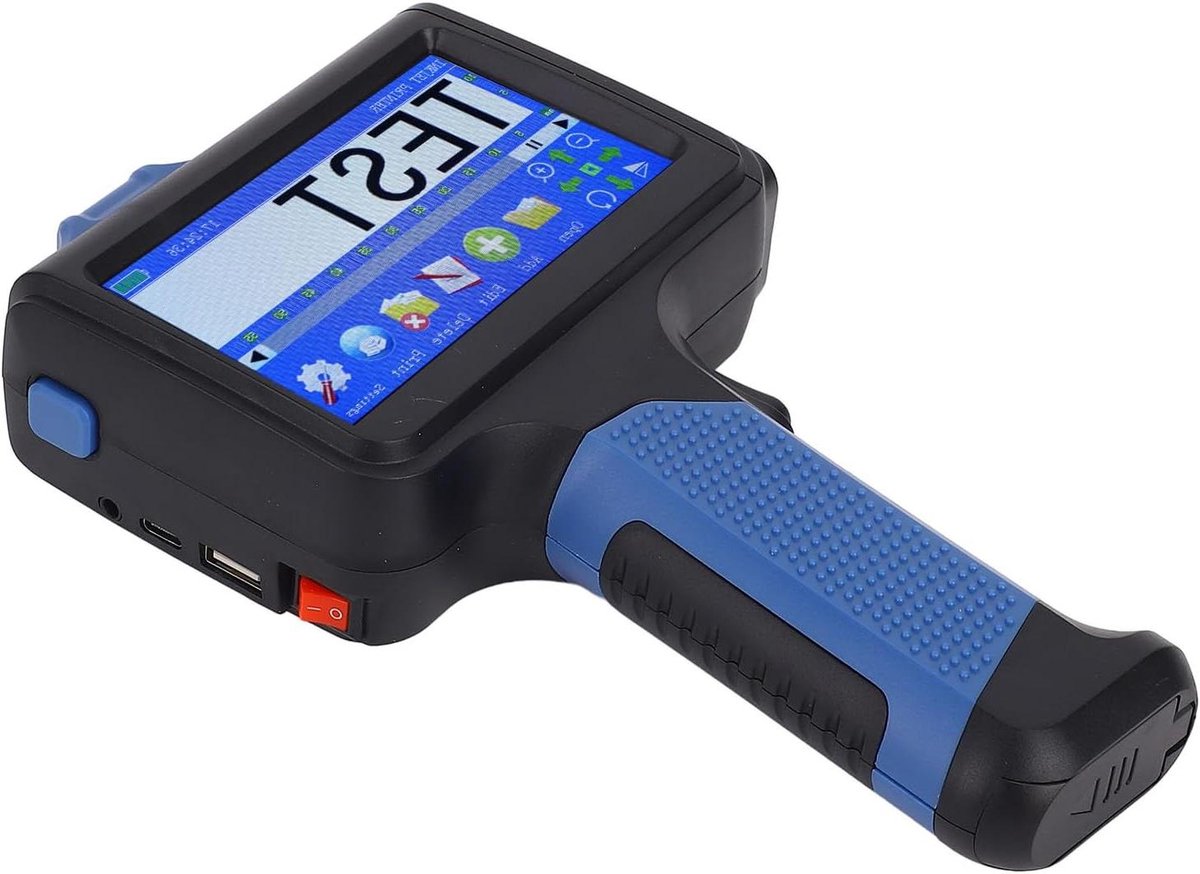 Handheld Inkjet Printer - Mobiele Printer - Tekst Labels Printen - 4.3 Inch Touchscreen - 2-12.7mm Print Hoogte - Zwart