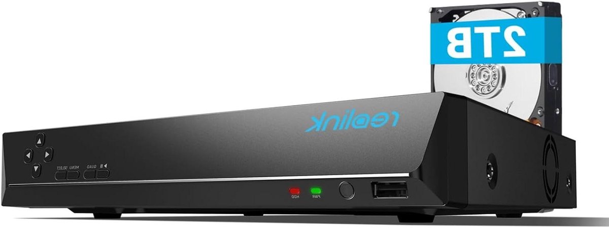 Netwerk Video Recorder - Beveiligingssysteem Opslag - Beelden Opslaan - 8 Kanaals PoE - 2 TB Opslag - Zwart