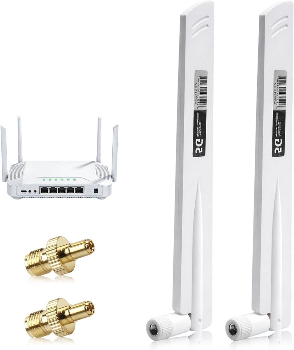 5G LTE Antenne - Draadloze Versterker - Signaal Verbeteren - 18dBi Hoge Versterking - 600-6000 MHz - Wit