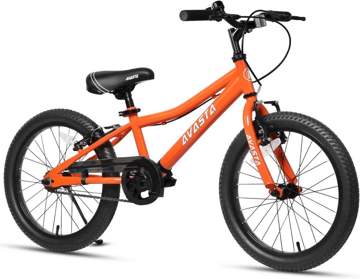 Kinderfiets - Jongensfiets Meisjesfiets - Veilig Buiten Spelen - Dubbele V-remmen - 20 Inch Wielmaat - Oranje