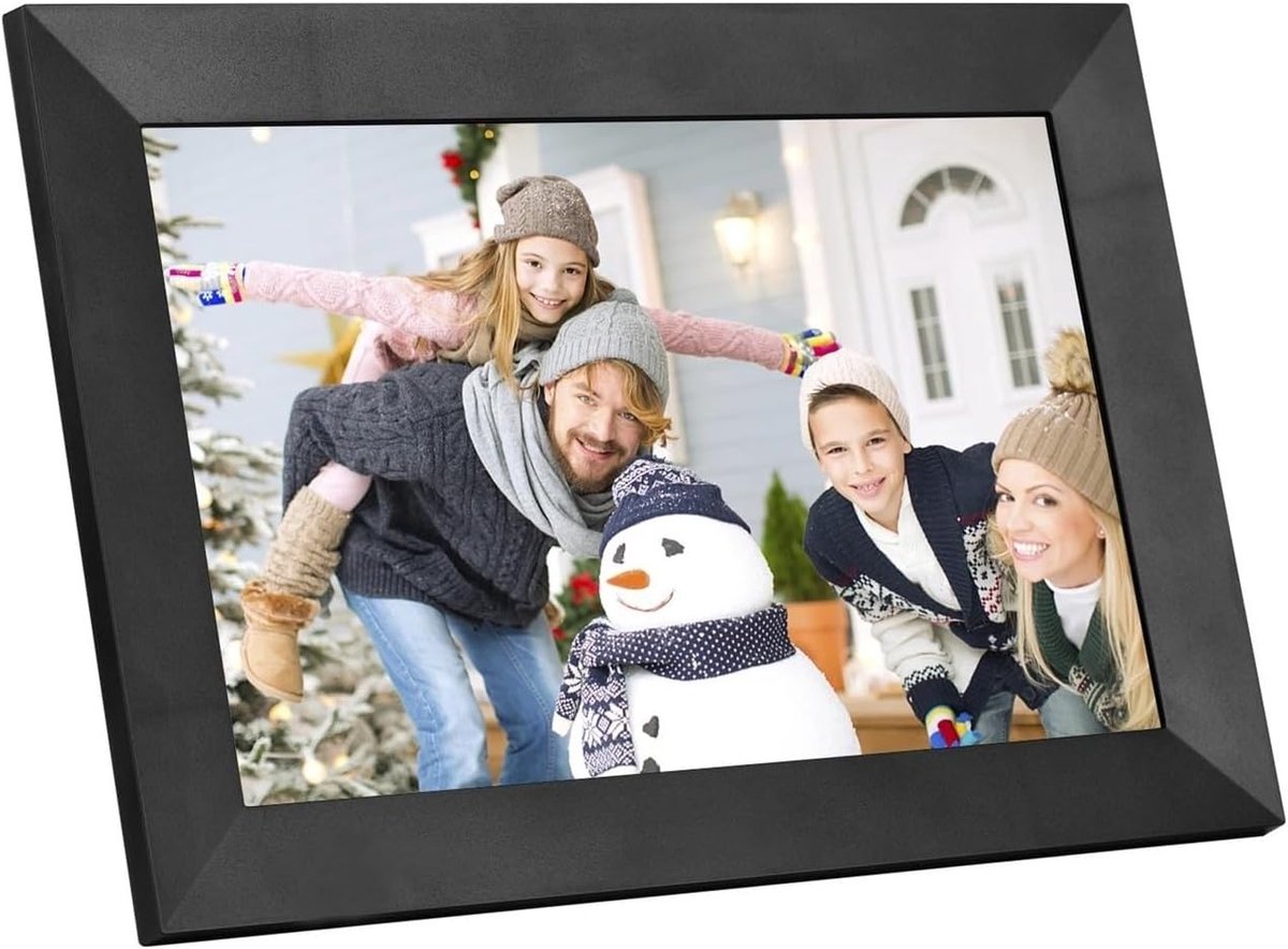 Digitale Fotolijst - Smart WiFi Album - Foto Video Weergave - IPS Touchscreen - 8 Inch Scherm - Zwart