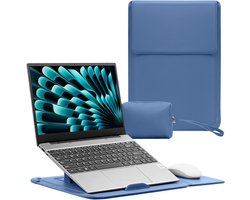 Beschermende Laptophoes 13,3 tot 14 inch met Ingebouwde Standaard Blauw