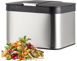 Gft-afvalakje - aanrecht - 4,5 l - rvs