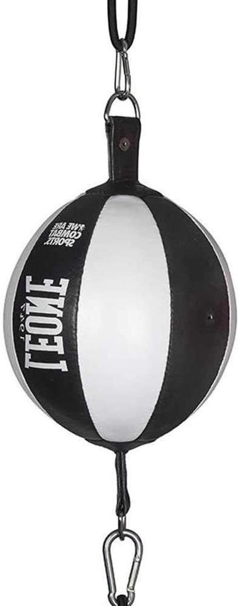 Randbal met trekkoorden - Trainingsbal boksen - Intensieve training - Professioneel leer - U - Zwart Wit