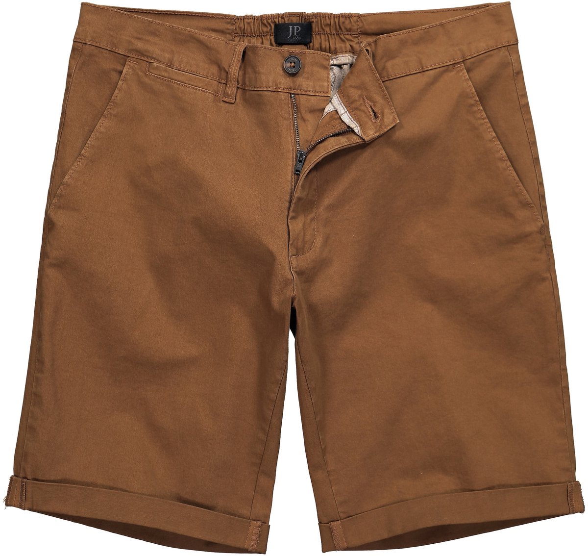 JP 1880 - Heren - Chino-bermuda Buik-Fit Regular Fit - Cacaobruin - Maat 52