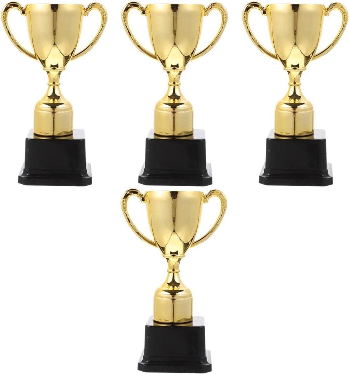Trofee Set - Prijzen Bekers - Wedstrijd Beloningen - Gladde Randen - 4 Stuks - Goud