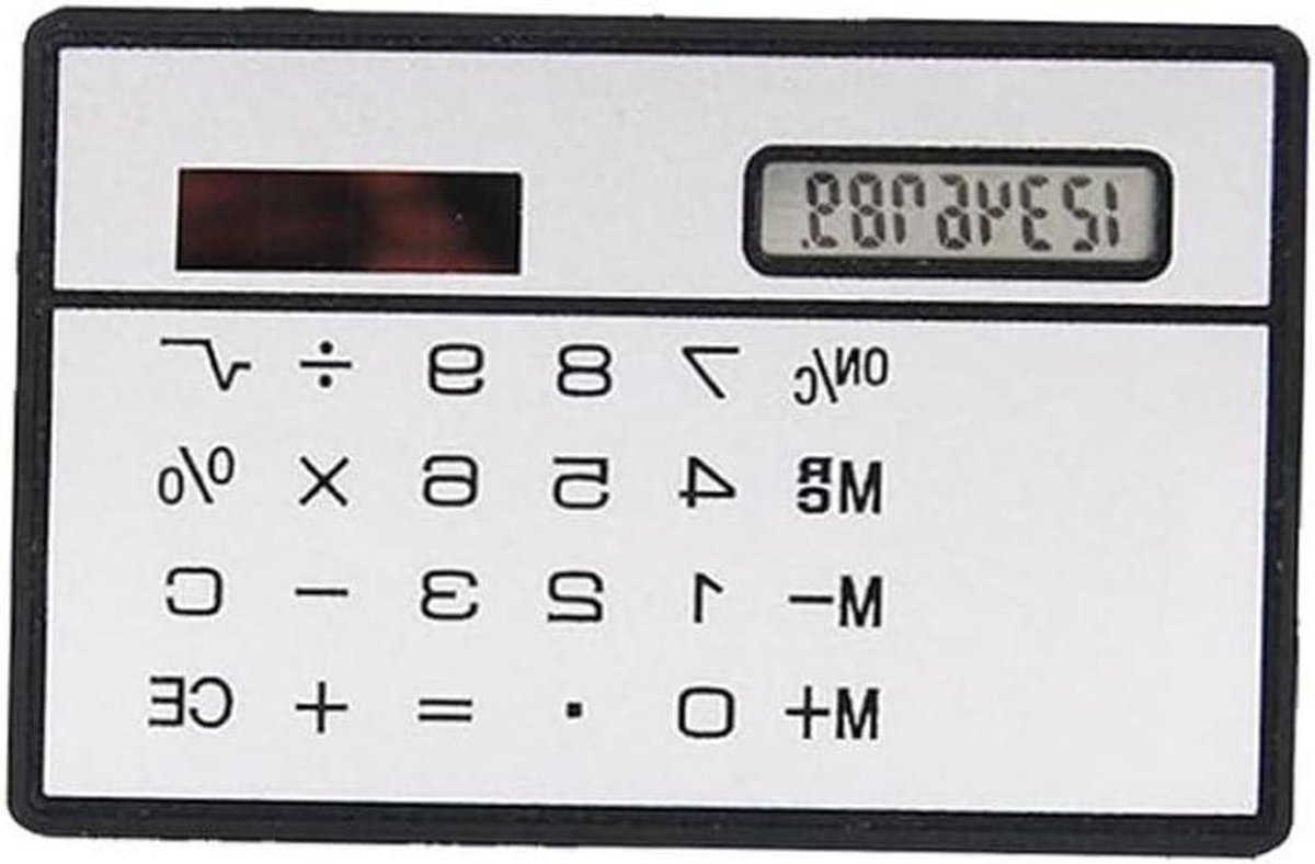 Zonne-energie Calculator - Mini Rekenmachine - Dagelijks Gebruik - Ultradun Ontwerp - Zakformaat - Kleurrijk