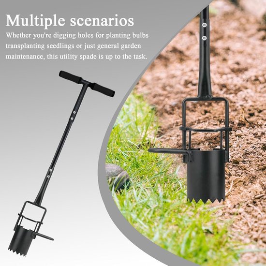 Plantgereedschap Staal - Graafhulp Tuin - Bloembollen Planten - Ergonomisch Handvat - 37 x 28 cm - Metaal — afbeelding 5